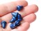 20 11mm Blue Wooden Bell Beads Vintage Wood End Beads Loose Bell Shaped Beads